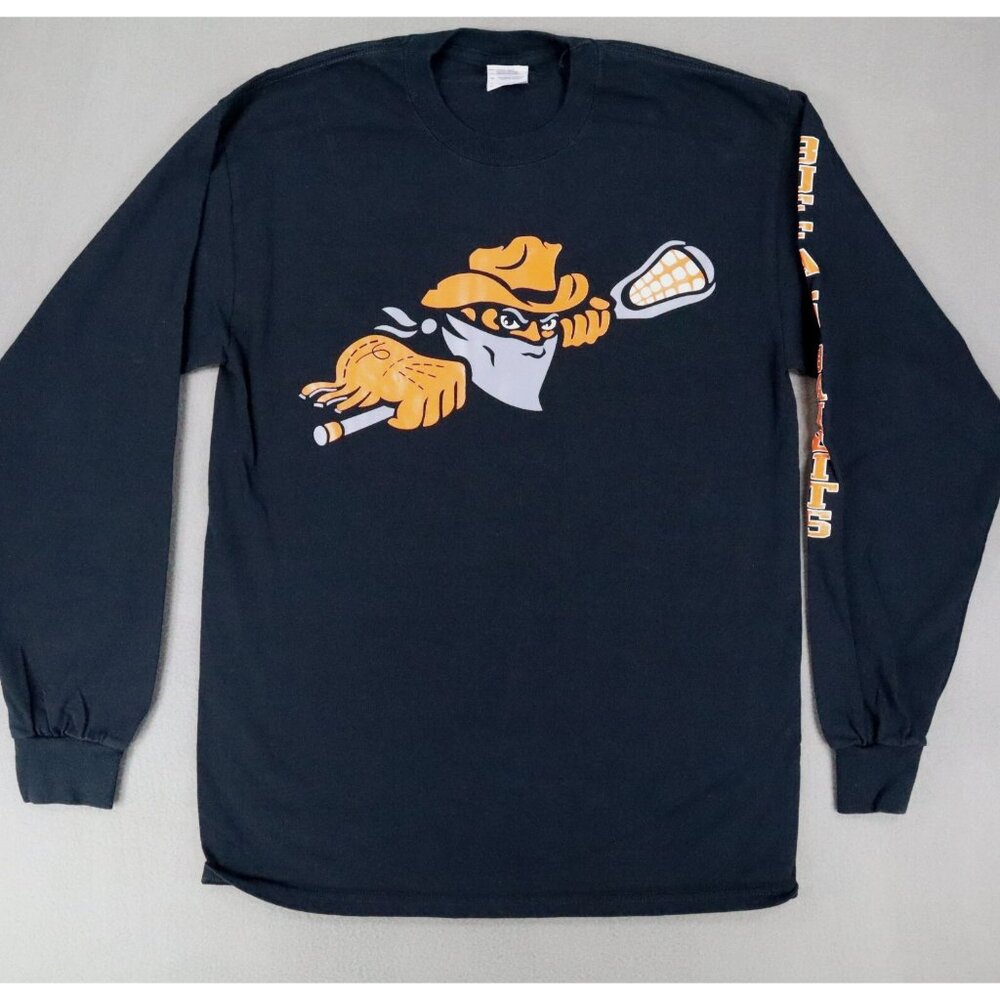 Buffalo Bandits‎ Lacrosse NLL Black Long Sleeve Crewneck T Shirt Men’s Size M